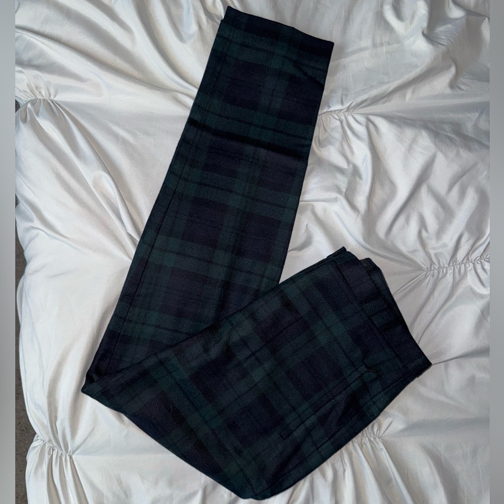 Theory Plaid Ankle Slacks